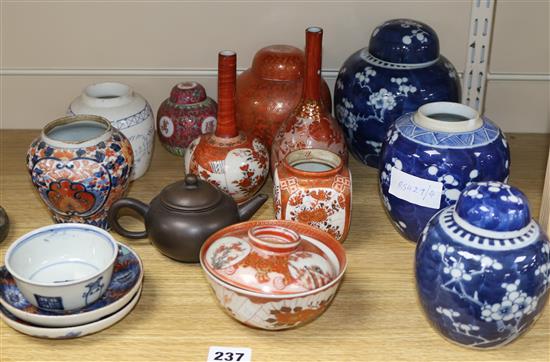 A group of Chinese and Japanese ceramics